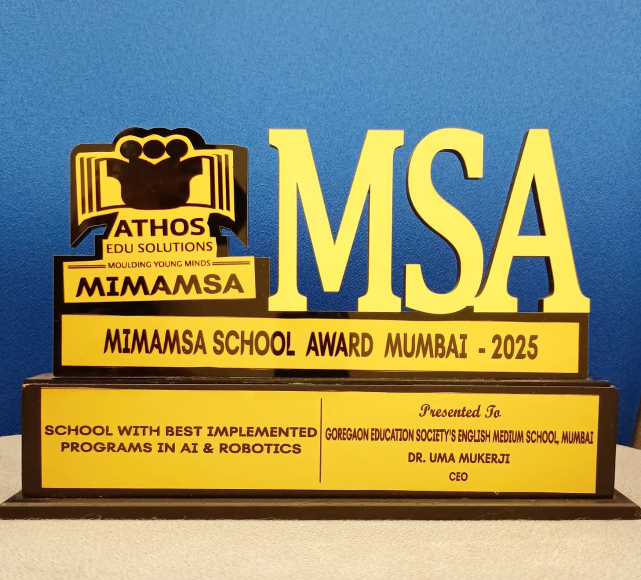 MIMAMSA SCHOOL AWARD